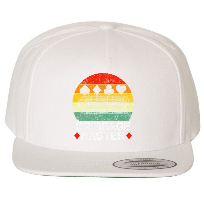 Cribbage Players Lovers Cribbage Board Game Fans Wool Snapback Cap