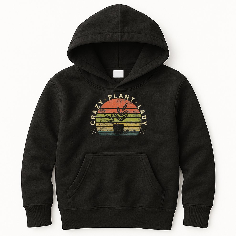 Crazy Plant Lady Plant Lover Gardener Gifts Gardening Garden Kids Hoodie