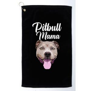 Cool Pitbull Mom For Women Mama Pitbull Owner Dog Lover Platinum Collection Golf Towel