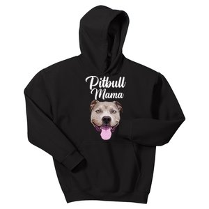 Cool Pitbull Mom For Women Mama Pitbull Owner Dog Lover Kids Hoodie