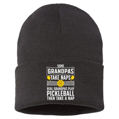 Cool Pickleball Men Grandpa Paddle Sport Pickleball Player Sustainable Knit Beanie