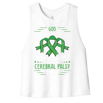 Cerebral Palsy Mom Cerebral Palsy Support Squad Great Gift Women's Racerback Cropped Tank