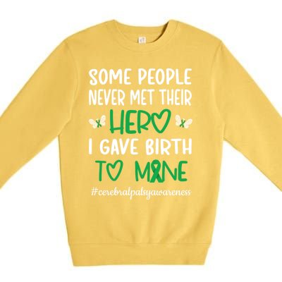 Cerebral Palsy Mom Cerebral Palsy Warrior Cp Fighter Meaningful Gift Premium Crewneck Sweatshirt