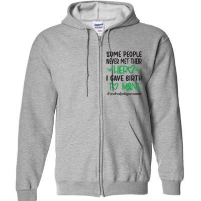 Cerebral Palsy Mom Cerebral Palsy Warrior Gift Full Zip Hoodie