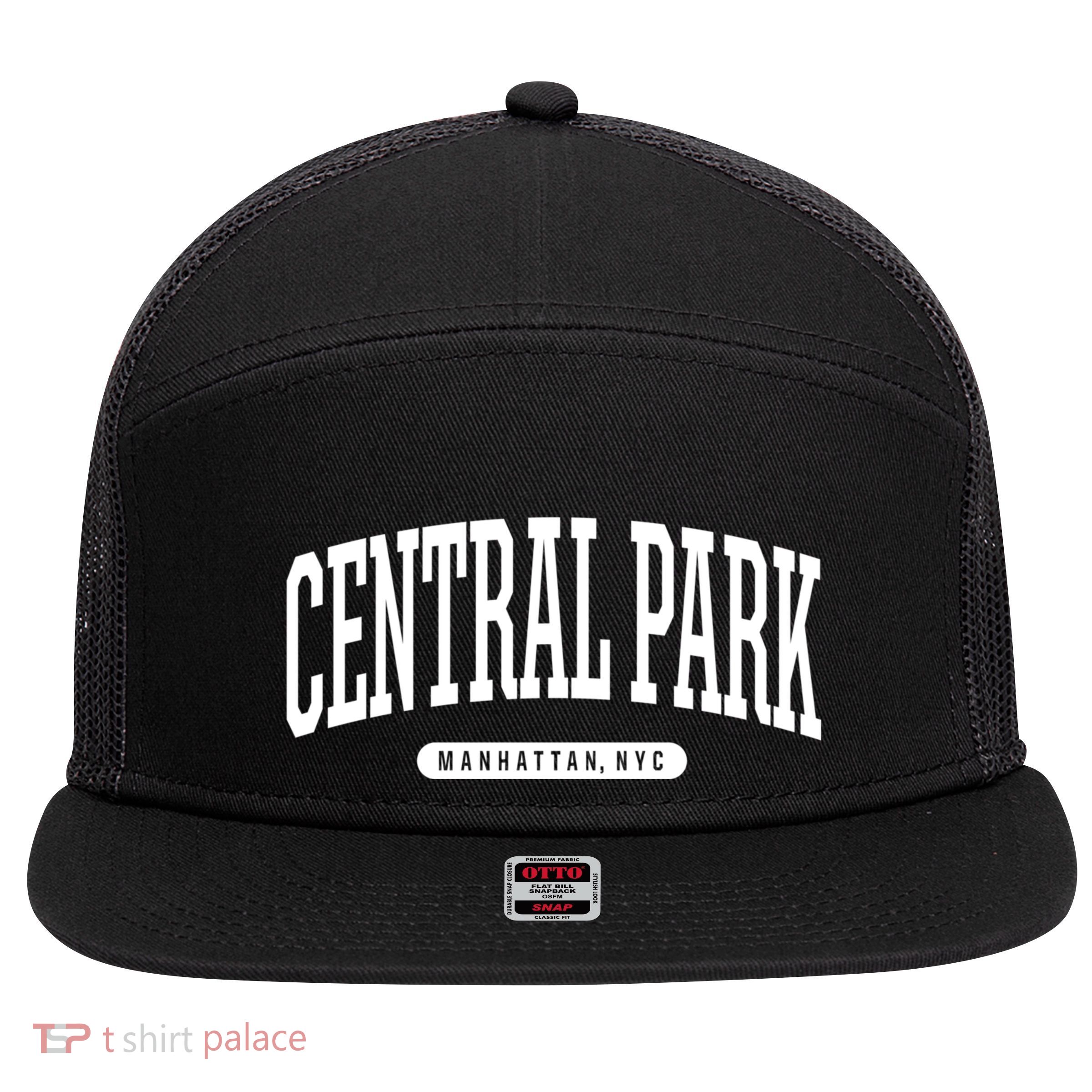 Central Park Manhattan Ny Souvenirs Nyc Borough Central Park Manhattan New York 7 Panel Mesh Trucker Snapback Hat