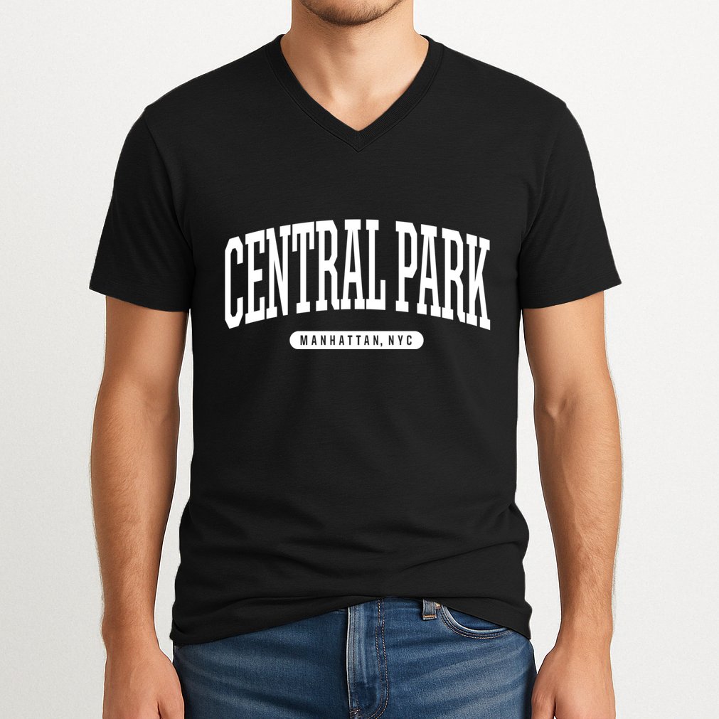 Central Park Manhattan Ny Souvenirs Nyc Borough Central Park Manhattan New York V-Neck T-Shirt