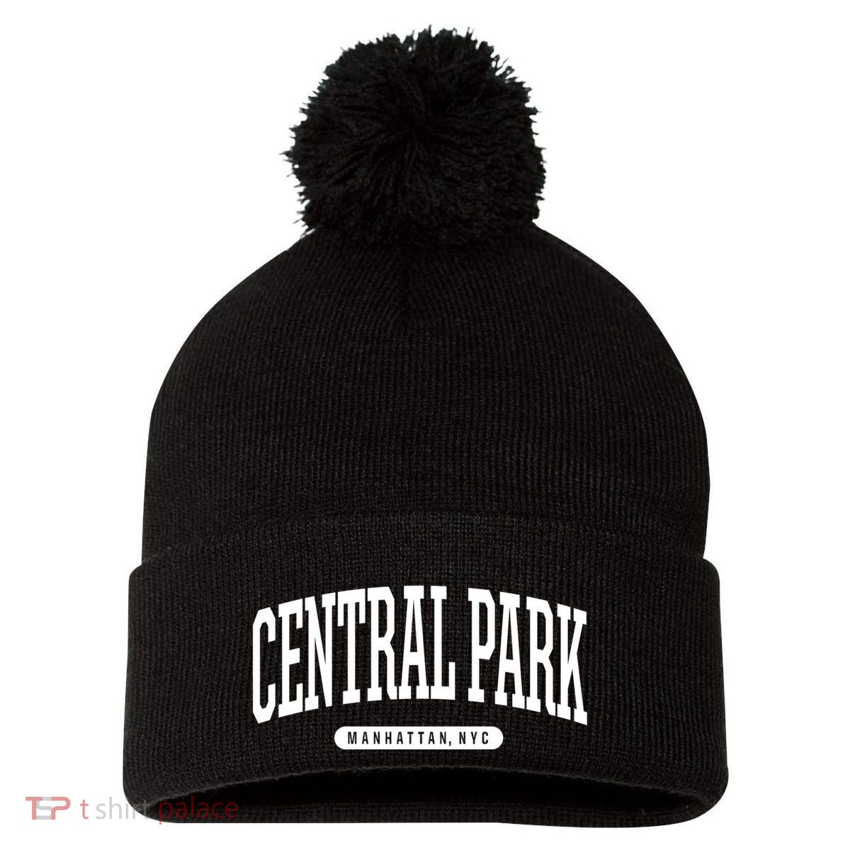 Central Park Manhattan Ny Souvenirs Nyc Borough Central Park Manhattan New York Pom Pom 12in Knit Beanie