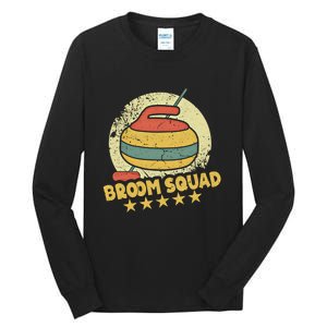 Curling Player Meaningful Gift Broom Squad Winter Sports Lovers Curler Gift Tall Long Sleeve T-Shirt