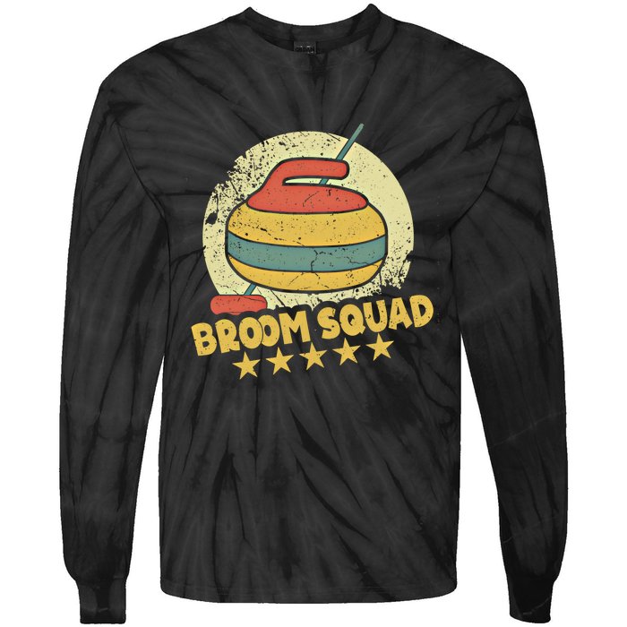 Curling Player Meaningful Gift Broom Squad Winter Sports Lovers Curler Gift Tie-Dye Long Sleeve Shirt