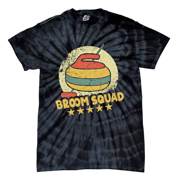 Curling Player Meaningful Gift Broom Squad Winter Sports Lovers Curler Gift Tie-Dye T-Shirt