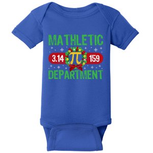 Christmas Pi Mathletic Departt Humor Snowflakes Funny Gift Baby Bodysuit