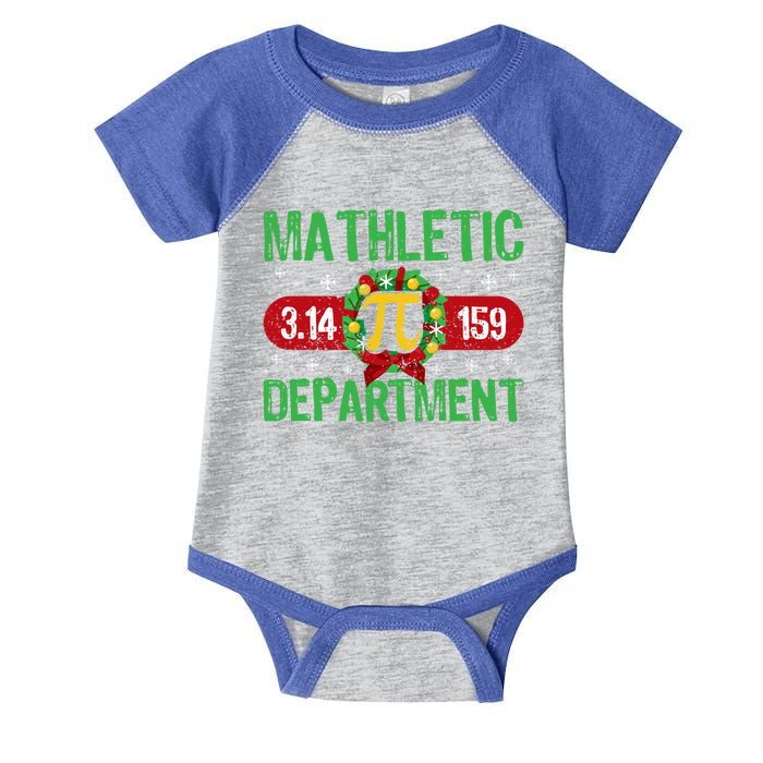 Christmas Pi Mathletic Departt Humor Snowflakes Funny Gift Infant Baby Jersey Bodysuit