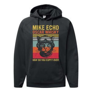 Cat Pilot Mike Echo Oscar Whisky How Do You Copy Performance Fleece Hoodie