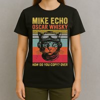 Cat Pilot Mike Echo Oscar Whisky How Do You Copy T-Shirt
