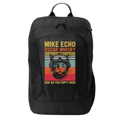 Cat Pilot Mike Echo Oscar Whisky How Do You Copy City Backpack