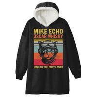 Cat Pilot Mike Echo Oscar Whisky How Do You Copy Hooded Wearable Blanket