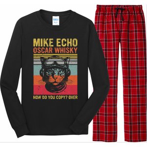 Cat Pilot Mike Echo Oscar Whisky How Do You Copy Long Sleeve Pajama Set