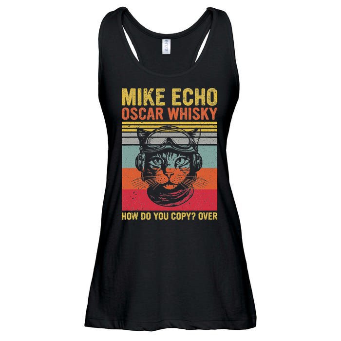 Cat Pilot Mike Echo Oscar Whisky How Do You Copy Ladies Essential Flowy Tank