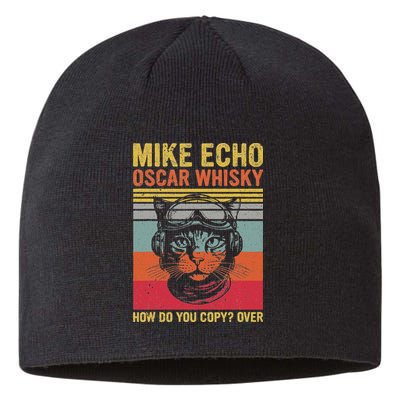 Cat Pilot Mike Echo Oscar Whisky How Do You Copy Sustainable Beanie
