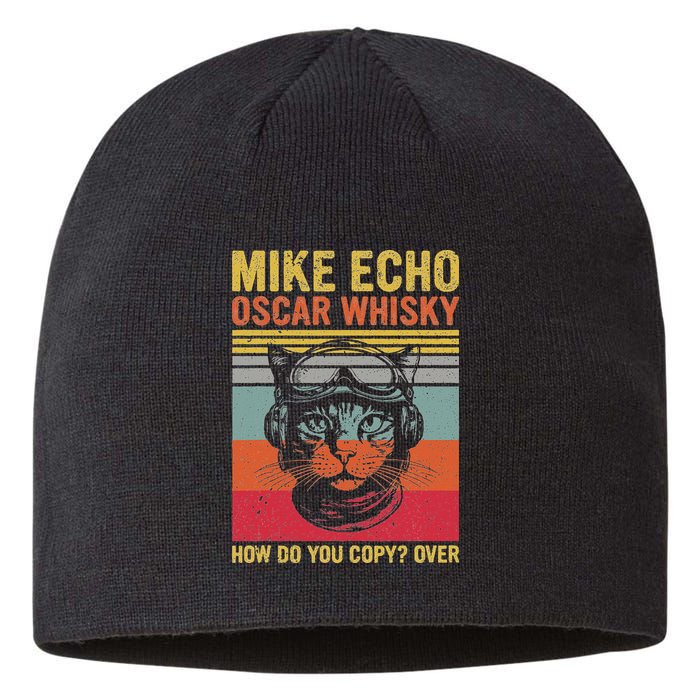 Cat Pilot Mike Echo Oscar Whisky How Do You Copy Sustainable Beanie