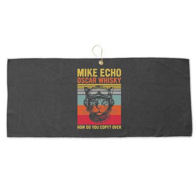 Cat Pilot Mike Echo Oscar Whisky How Do You Copy Large Microfiber Waffle Golf Towel