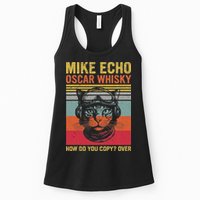 Cat Pilot Mike Echo Oscar Whisky How Do You Copy Womens Tank Top