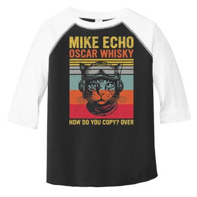 Cat Pilot Mike Echo Oscar Whisky How Do You Copy Toddler Fine Jersey T-Shirt