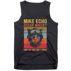 Cat Pilot Mike Echo Oscar Whisky How Do You Copy Tank Top