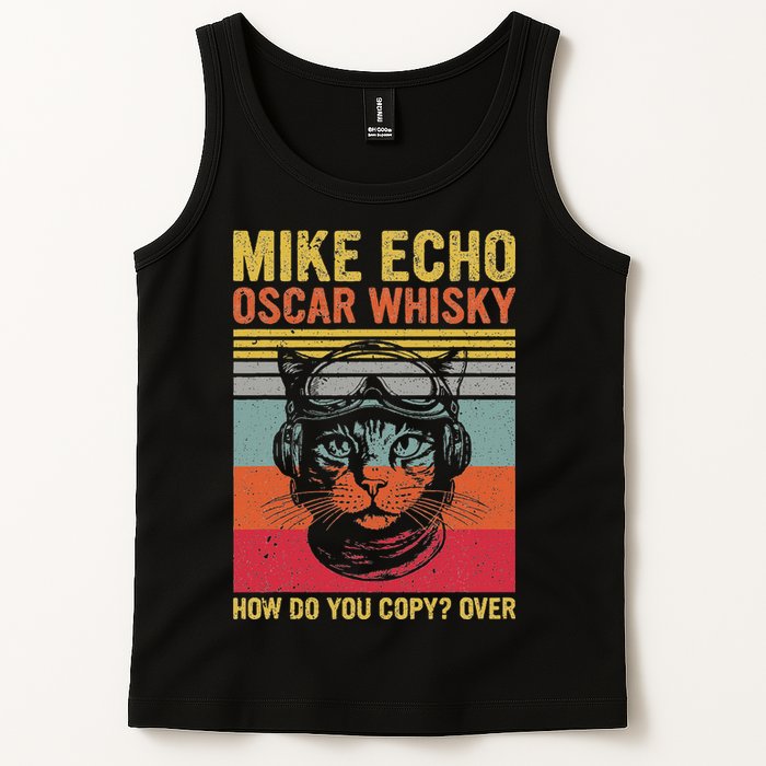 Cat Pilot Mike Echo Oscar Whisky How Do You Copy Tank Top