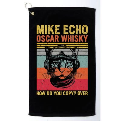Cat Pilot Mike Echo Oscar Whisky How Do You Copy Golf Towel