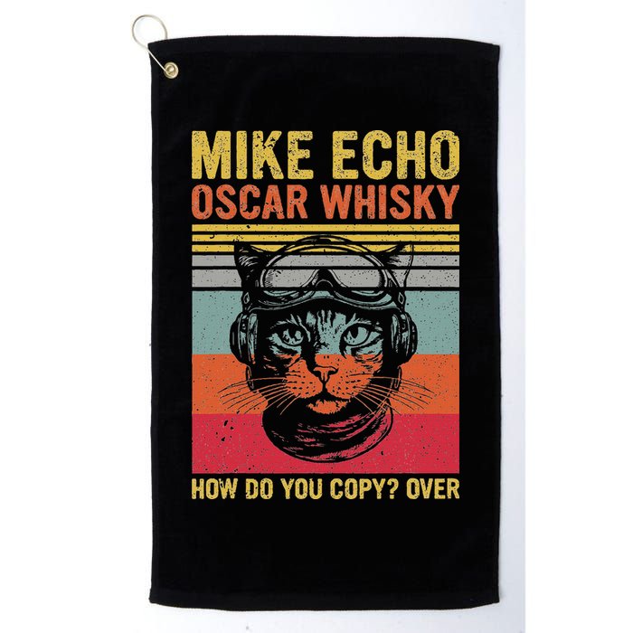 Cat Pilot Mike Echo Oscar Whisky How Do You Copy Golf Towel
