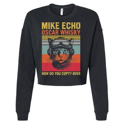 Cat Pilot Mike Echo Oscar Whisky How Do You Copy Cropped Pullover Crew
