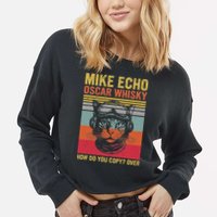 Cat Pilot Mike Echo Oscar Whisky How Do You Copy Cropped Pullover Crew