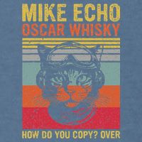Cat Pilot Mike Echo Oscar Whisky How Do You Copy Garment-Dyed Sweatshirt