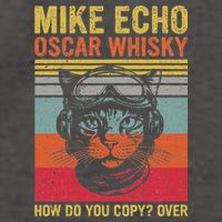 Cat Pilot Mike Echo Oscar Whisky How Do You Copy Vector Backpack