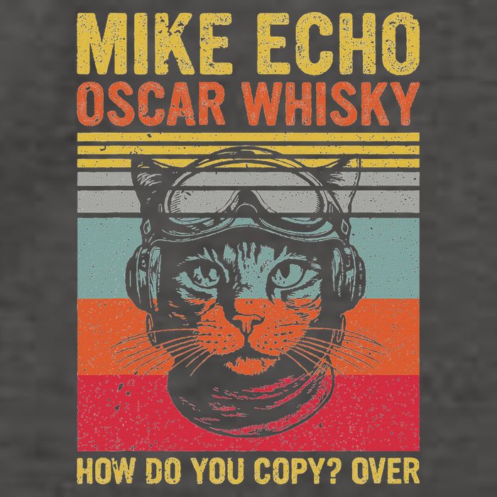 Cat Pilot Mike Echo Oscar Whisky How Do You Copy Vector Backpack