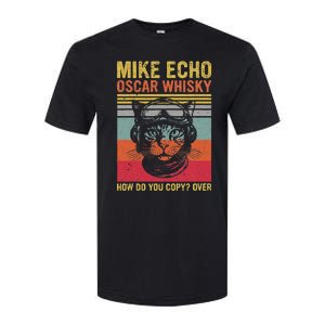 Cat Pilot Mike Echo Oscar Whisky How Do You Copy Softstyle CVC T-Shirt