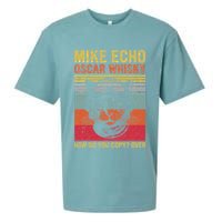 Cat Pilot Mike Echo Oscar Whisky How Do You Copy Sueded Cloud Jersey T-Shirt
