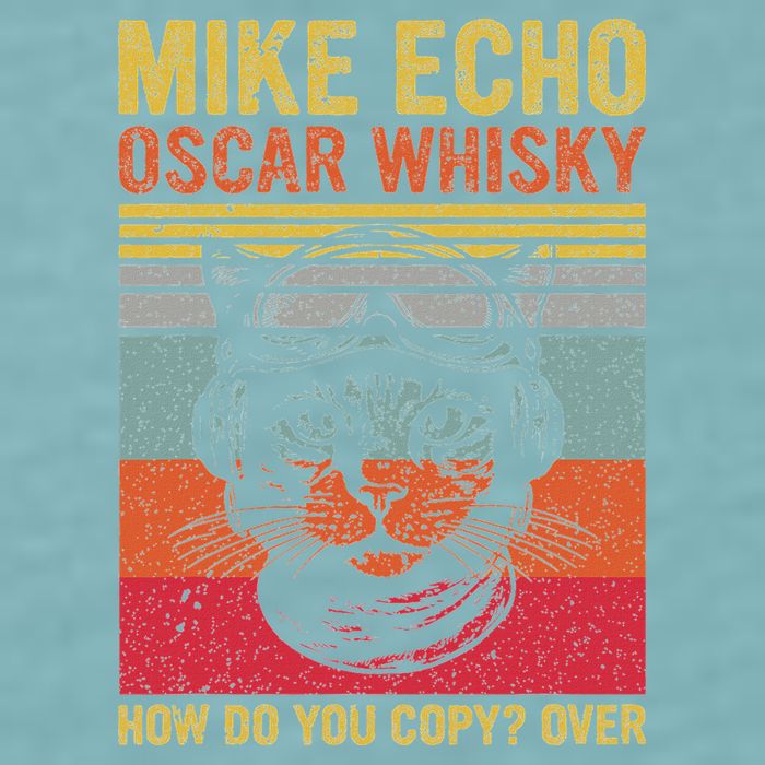 Cat Pilot Mike Echo Oscar Whisky How Do You Copy Sueded Cloud Jersey T-Shirt