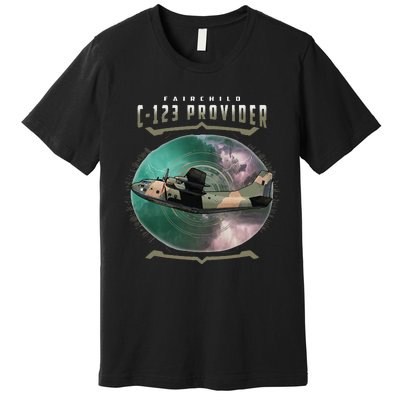 C123 Provider Military Transport Aircraft Pilot Veteran Premium T-Shirt