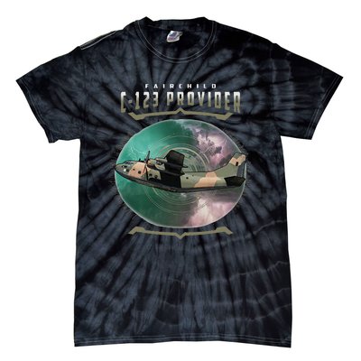 C123 Provider Military Transport Aircraft Pilot Veteran Tie-Dye T-Shirt