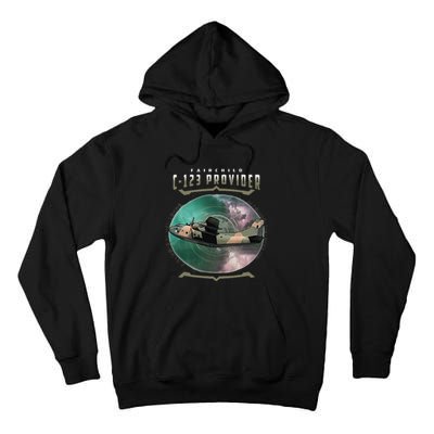 C123 Provider Military Transport Aircraft Pilot Veteran Tall Hoodie