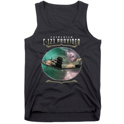 C123 Provider Military Transport Aircraft Pilot Veteran Tank Top