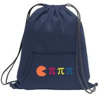 Cool Pac Man Eating Pi Sweatshirt Cinch Pack Bag