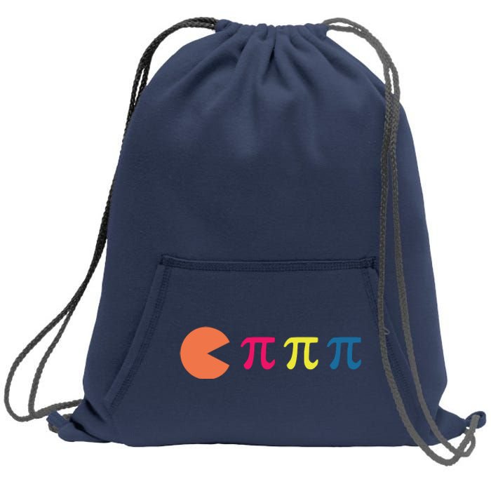 Cool Pac Man Eating Pi Sweatshirt Cinch Pack Bag