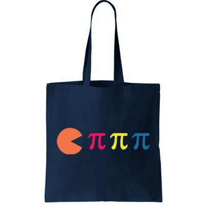 Cool Pac Man Eating Pi Tote Bag