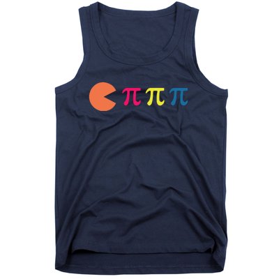 Cool Pac Man Eating Pi Tank Top