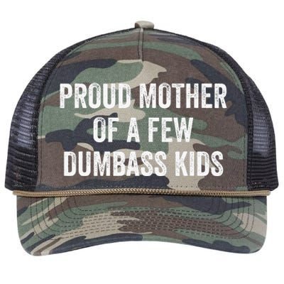 Cool Proud Mother Of A Few Dumbass Retro Rope Trucker Hat Cap