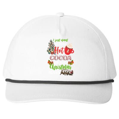 Christmas Plans Movies And Hot Cocoa Gift Snapback Five-Panel Rope Hat