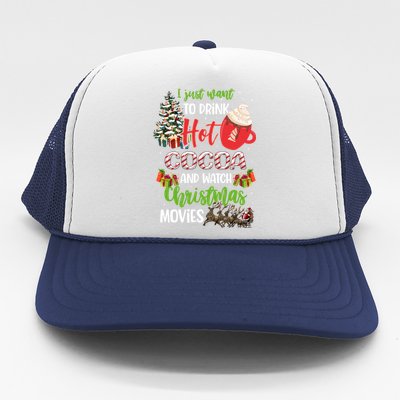 Christmas Plans Movies And Hot Cocoa Gift Trucker Hat